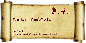 Maskal Amázia névjegykártya